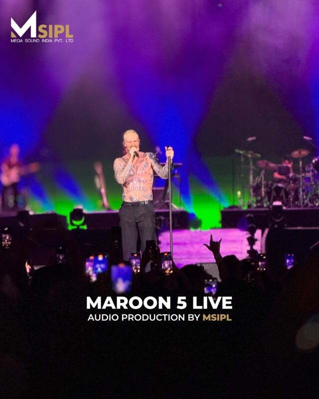 ✨ History Made! ✨

India, you witnessed magic on 3rd December 2024 as the Grammy-winning band @maroon5 @adamlevine rocked the stage for their first-ever live concert in India! The electrifying performance at the Mahalaxmi Racecourse, Mumbai, left thousands of fans mesmerized. And guess what? 
MSIPL had the honor of delivering flawless audio production for this unforgettable evening!

Our state-of-the-art @l.acoustics.official K1 System ensured every note resonated perfectly, creating a sonic experience like never before. 

🎚 Our Audio Setup for Maroon 5 Live: 
PA System:
 * 48 x L-Acoustics K1
 * 20 x L-Acoustics K2
 * 16 x L-Acoustics Kara
 * 24 x L-Acoustics K1 SB
 * 48 x L-Acoustics KS 28 
Amplification:
 * 62 x LA12X Amplifiers

Processing:  * Powered by L-Acoustics P1 Processor

Mixing Console:
 * DiGiCo Quantum 5

Network:
 * AVB Primary & Secondary Redundancy
 * GigaCore Switches

Team that Made it Happen:

Audio Director: Mr Siddhartha Chauhan @siddhartha.chauhan.official 
System Designer: Mr Vishrut V Joshi @vishrutvjoshi 
FOH & Signal Networking: Mr Sanjay K @the.madvibe 
Stage Engineers: Mr Harshal Pilare, Mr Devendra Jethi, Mr Swapnil Elpas and Mr Lokesh Salvi @kuchtohpilareharshal @devendra_jethi @mr_____yogeshh @swapnil_elpas 

@menatwork_smpl @coffeewithoutkaran87 
@spacechipp @hyperlink.brandsolutions @chiggy_26 @bookmyshow.live @bookmyshowin @stardimensions @spectrumavindia @ashishmehta7470 @mathuria_j @_haseenahalfpant 
 Swipe to relive the moments and tag us if you were there! 
#MSIPL #MegaSoundIndia #Maroon5LiveIndia #MahalaxmiRacecourse #AudioProduction #LAcoustics #DiGiCo #GrammyWinnersLive #MumbaiConcerts