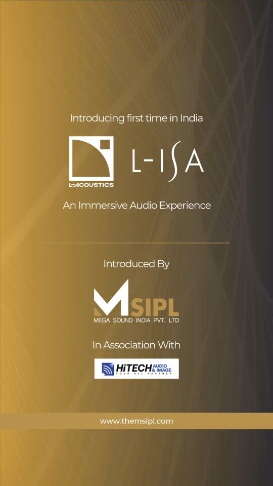Experience sound like never before — spatial, multidimensional, and truly immersive. @themsipl , in association with @hitechaudioandimage , proudly brings @l.acoustics.official L-ISA Immersive Sound to India for the very first time!
 
📍 Catch the debut LIVE at @wowawards 2025
📅 20th & 21st June, 2025
📍 Jio World Convention Centre, Mumbai

#MSIPL #MegaSoundIndia #LISAIndiaDebut #ImmersiveSound #WOWAwards2025 #HiTechAudio #LAcoustics #SoundReimagined #SpatialAudio #LISAExperience #LiveSoundIndia