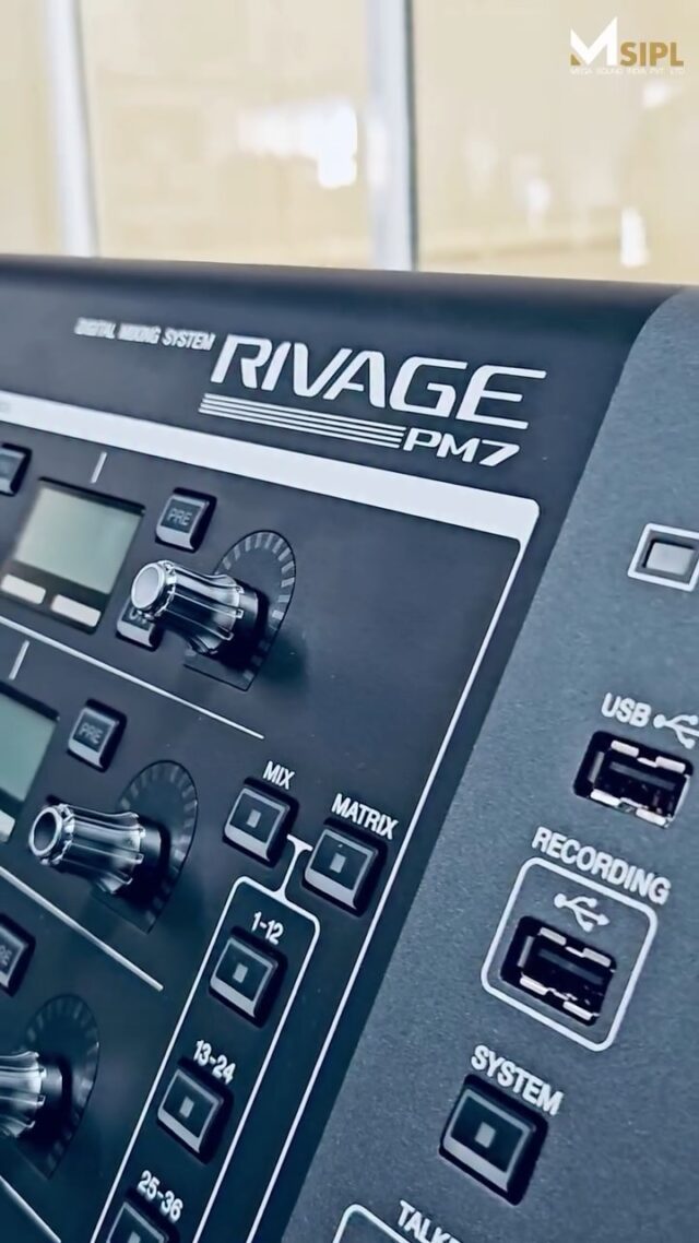 Raising the bar, once again. MSIPL adds the Yamaha Rivage PM7 to its inventory. Expanding our lineup of world-class digital consoles for high-end productions. Power. Precision. Performance.

#MSIPL #YamahaPM7 #ProAudio #LiveSound #MixingConsole #SoundEngineering #AudioProduction