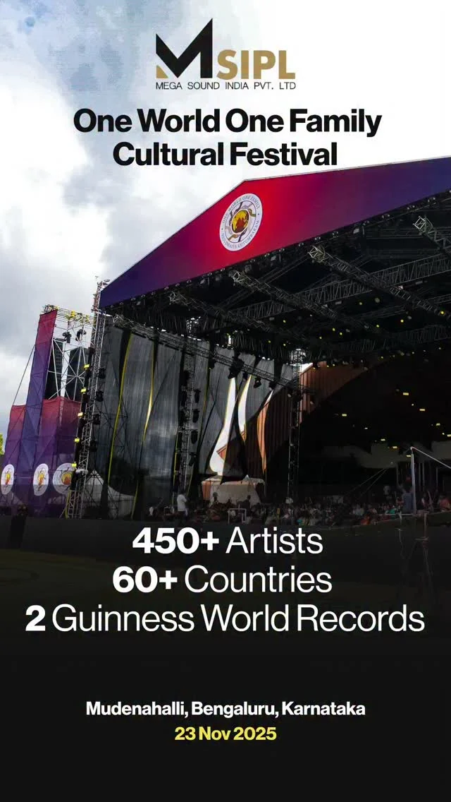 MSIPL was honoured to be a key part of this historic gathering.

The One World One Family World Cultural Festival was a remarkable global celebration of unity, compassion, and shared humanity, held in honour of the 100th birth anniversary of Bhagawan Sri Sathya Sai Baba. The event reflected His timeless message of service, peace, and universal brotherhood, reminding the world that we are truly one family.

MSIPL was proud to deliver the audio experience for this extraordinary gathering, ensuring clarity, scale, and consistency for an audience brought together from across the globe. Set against the serene backdrop of Nandi Hills, the open air venue demanded precise planning, robust system design, and flawless execution, all delivered with the highest technical standards.

The audio deployment included
32 L Acoustics K1
24 L Acoustics KS28 flown subwoofers
16 L Acoustics KARA 

System Control comprising
DirectOut Prodigy 
L Acoustics P1
With 3 Layered fallback system. 

Console Arsenal Includes
Quantum 852
2 Quantum 5 
Quantum 112
2 Avid S6L 32D

The scale and complexity of the event required seamless coordination between audio, lighting, and trussing, ensuring technical excellence without compromising the visual aesthetics or spiritual essence of the festival.

MSIPL extends sincere thanks to @reynoldssound_lighting for their strong collaboration and technical partnership. Their expertise, coordination, and commitment to excellence played a vital role in the successful execution of this world class production.

A truly memorable experience where technology, teamwork, and purpose came together on a global stage.

#MSIPL #LiveAudioProduction #WorldCulturalFestival #OneWorldOneFamily #CreatingExperiences #TechnicalExcellence#