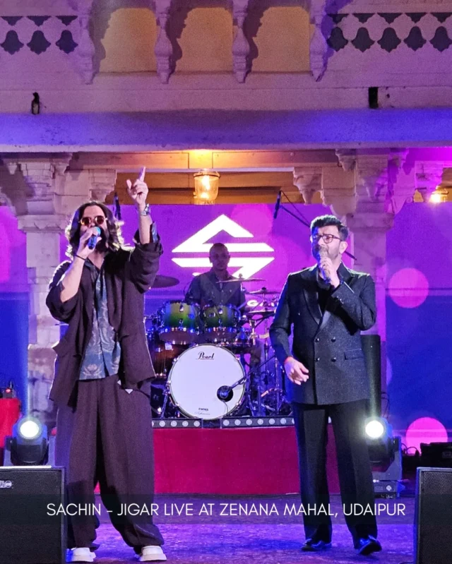 @sachinjigar live | Zenana Mahal, Udaipur - An iconic setting paired with high-energy performance — delivered through bespoke technical solutions by Mega Sound. From precision-tuned audio to seamless execution, every element was engineered to complement the scale, elegance, and energy of the night.

#MegaSound #SachinJigar #UdaipurEvents #ZenanaMahal #LiveSound EventTechnicals ProAudioIndia StageProduction ConcertExperience