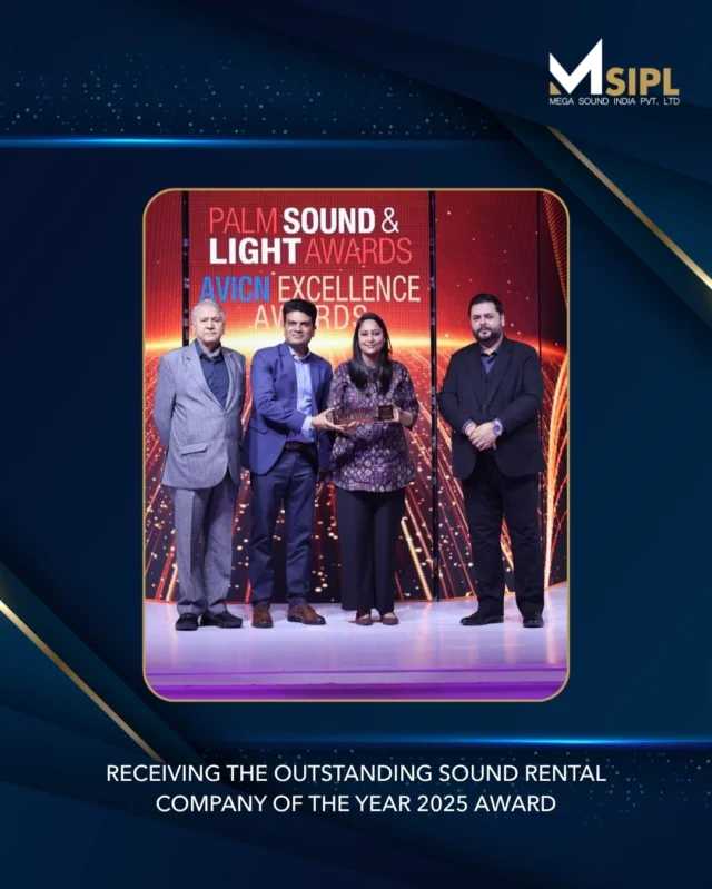 MSIPL Awarded as Outstanding Sound Rental Company of the Year 2025. 

We are proud to announce that MSIPL has once again been recognised as the Outstanding Sound Rental Company of the Year 2025 at the PALM Sound & Light Awards. This recognition reflects our commitment to delivering exceptional audio experiences, maintaining the highest standards of service, and continuously raising the bar for live event production.

A heartfelt thank you to our clients, partners, industry peers, and the entire MSIPL team, whose trust, dedication, and passion make achievements like this possible.

Here’s to creating many more unforgettable experiences together.

A Big Thank You to @palmexpo_india